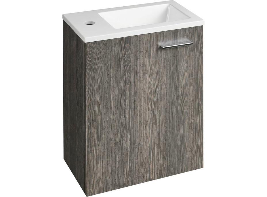Aqualine ZOJA skříňka s umyvadlem z litého mramoru 40x22 cm, mali wenge 51049MW-01