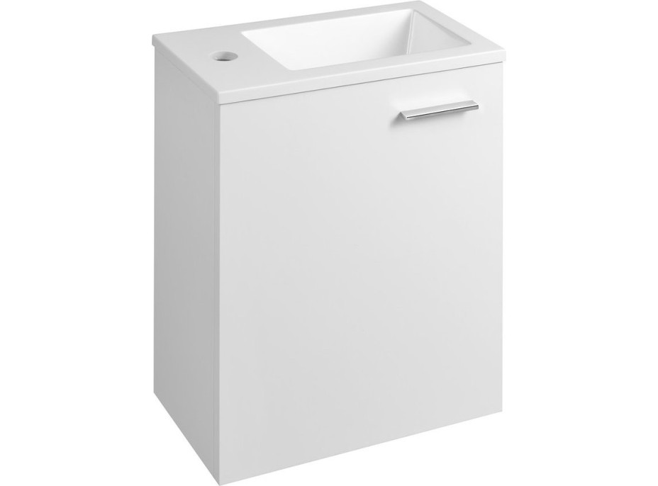 Aqualine ZOJA skříňka s umyvadlem z litého mramoru 40x22 cm, bílá 51049A-01