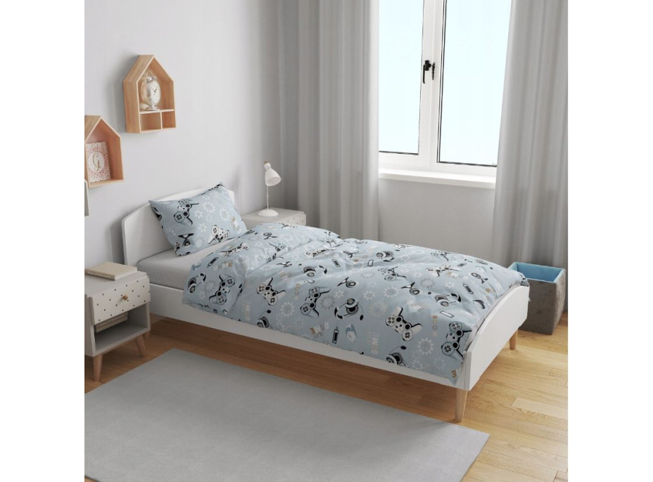 Dětské bavlněné povlečení 140x200 cm BABYMAM PREMIUM - Gamer