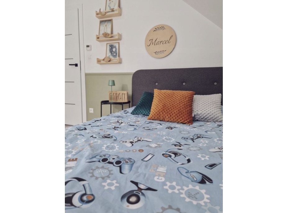 Dětské bavlněné povlečení 140x200 cm BABYMAM PREMIUM - Gamer