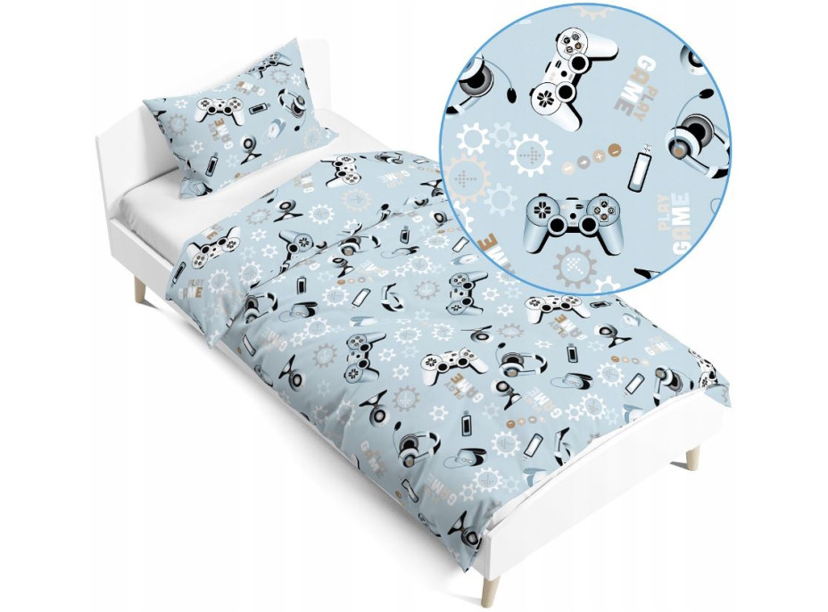 Dětské bavlněné povlečení 140x200 cm BABYMAM PREMIUM - Gamer