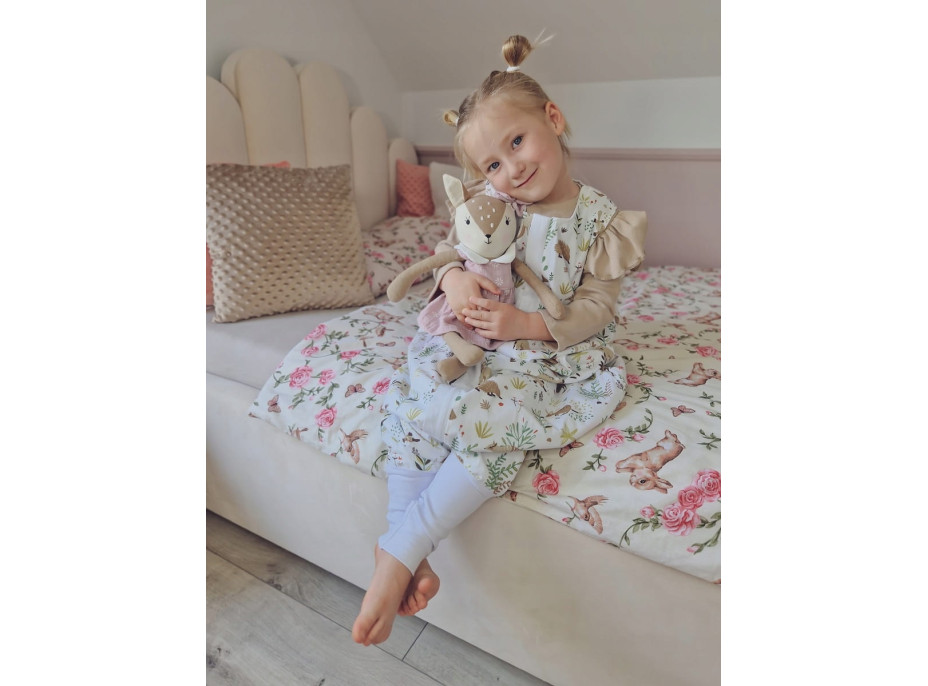 Dětské bavlněné povlečení do postýlky 120x90 cm BABYMAM PREMIUM - Tajemná zahrada