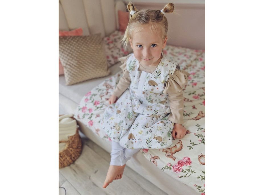 Dětské bavlněné povlečení do postýlky 120x90 cm BABYMAM PREMIUM - Tajemná zahrada