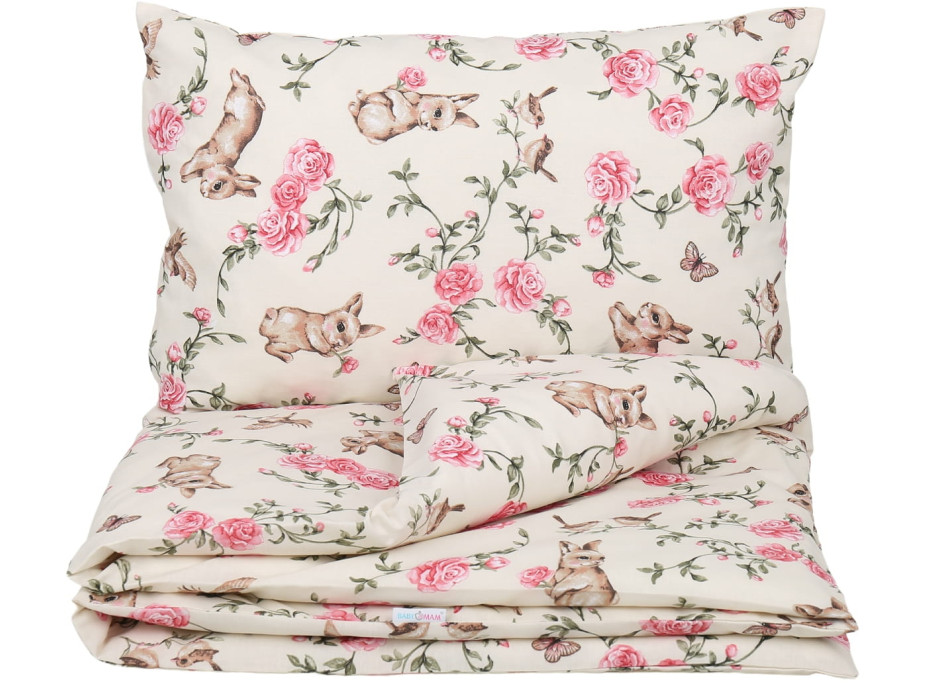 Dětské bavlněné povlečení do postýlky 120x90 cm BABYMAM PREMIUM - Tajemná zahrada