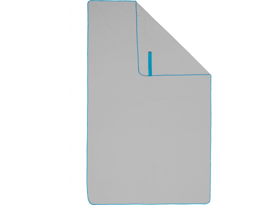 Ručník FITNESS 130x80 cm - šedý/tyrkysový