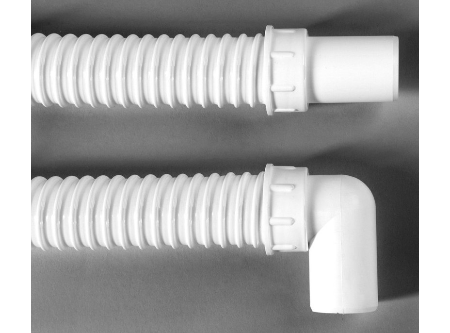 Polysan Odpadní flexi-zkracovatelné dopojení, L-100 cm, koleno 40/40 mm 71725