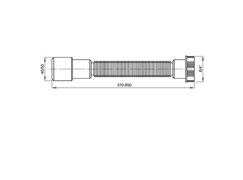 Bruckner Flexi dopojení s plastovou převlečnou matkou 6/4", 40/50 151.179.0