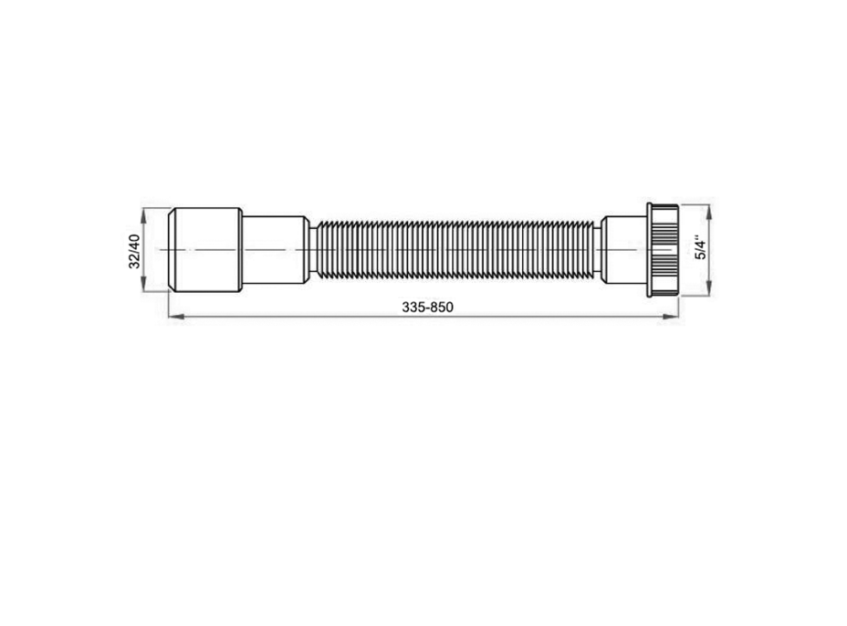 Bruckner Flexi dopojení s plastovou převlečnou matkou 5/4", 32/40 151.178.0