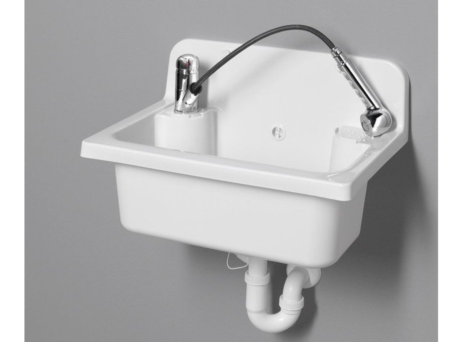 Aqualine Závěsná výlevka 55x37cm, plast, bílá PI5052