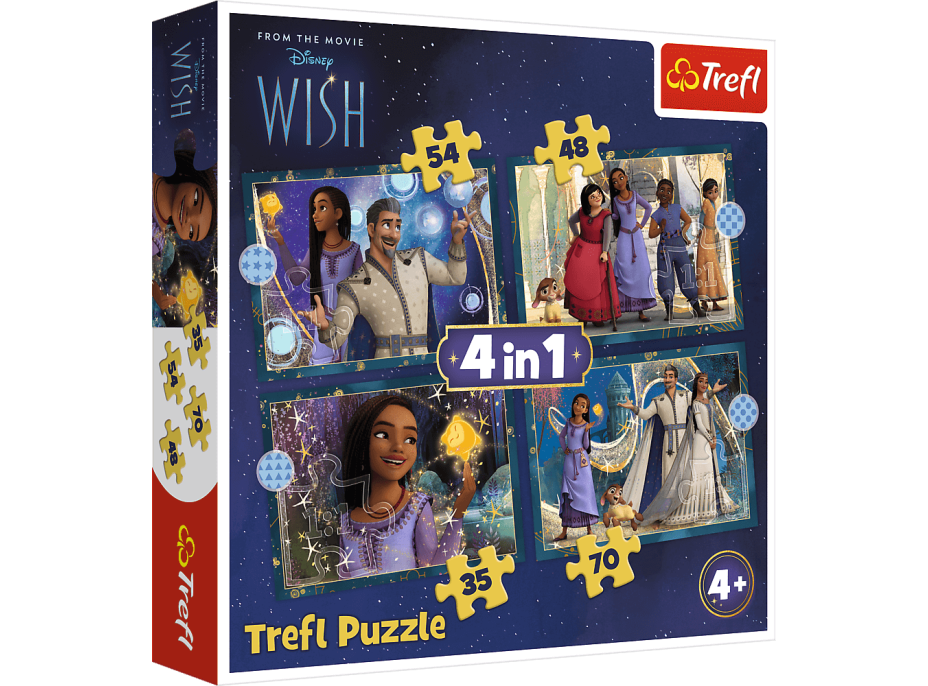 TREFL Puzzle Přání: Splněné sny 4v1 (35,48,54,70 dílků)