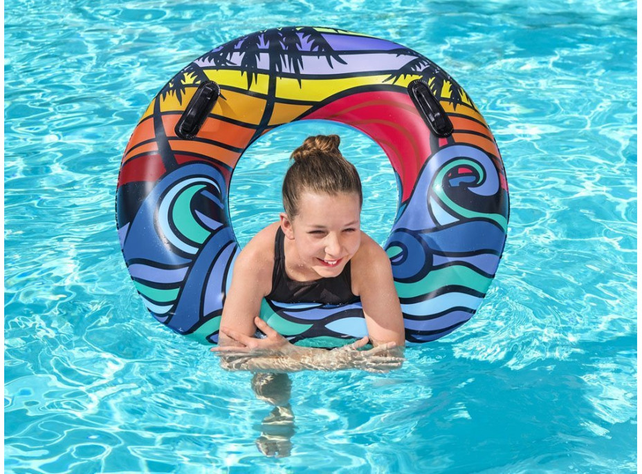 BESTWAY Nafukovací kruh s madly 91 cm Tropic