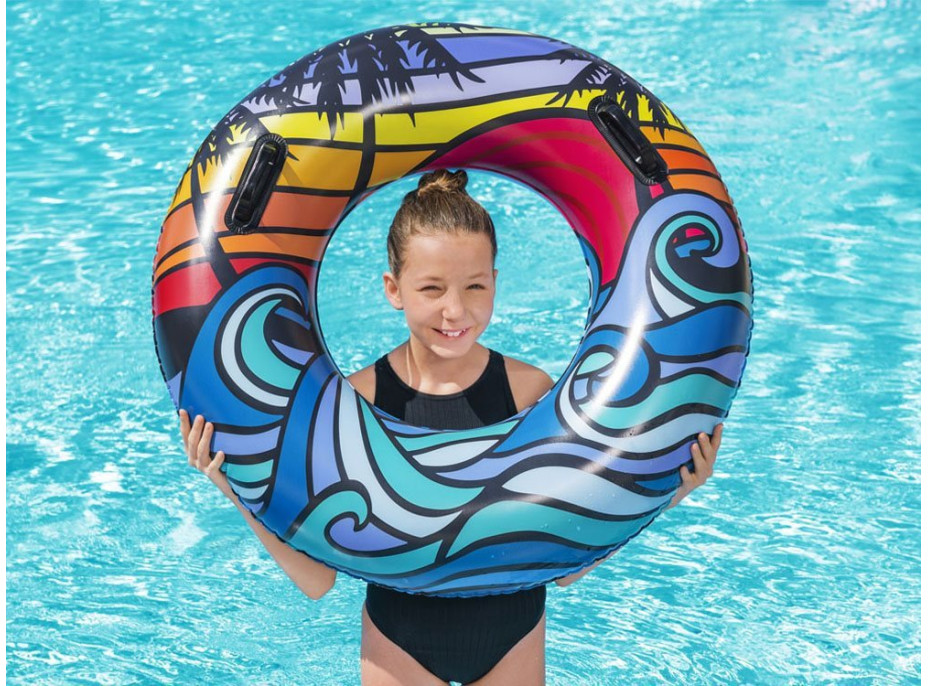 BESTWAY Nafukovací kruh s madly 91 cm Tropic