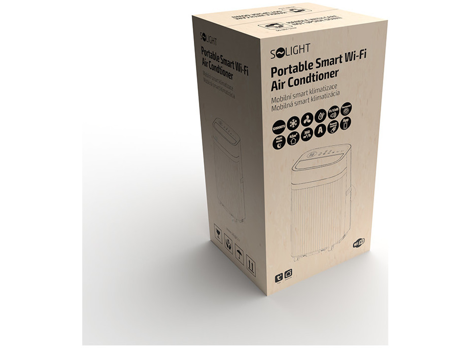 Solight mobilní klimatizace 12000 BTU, smart WiFi, chlazení, odvlhčování, ventilátor