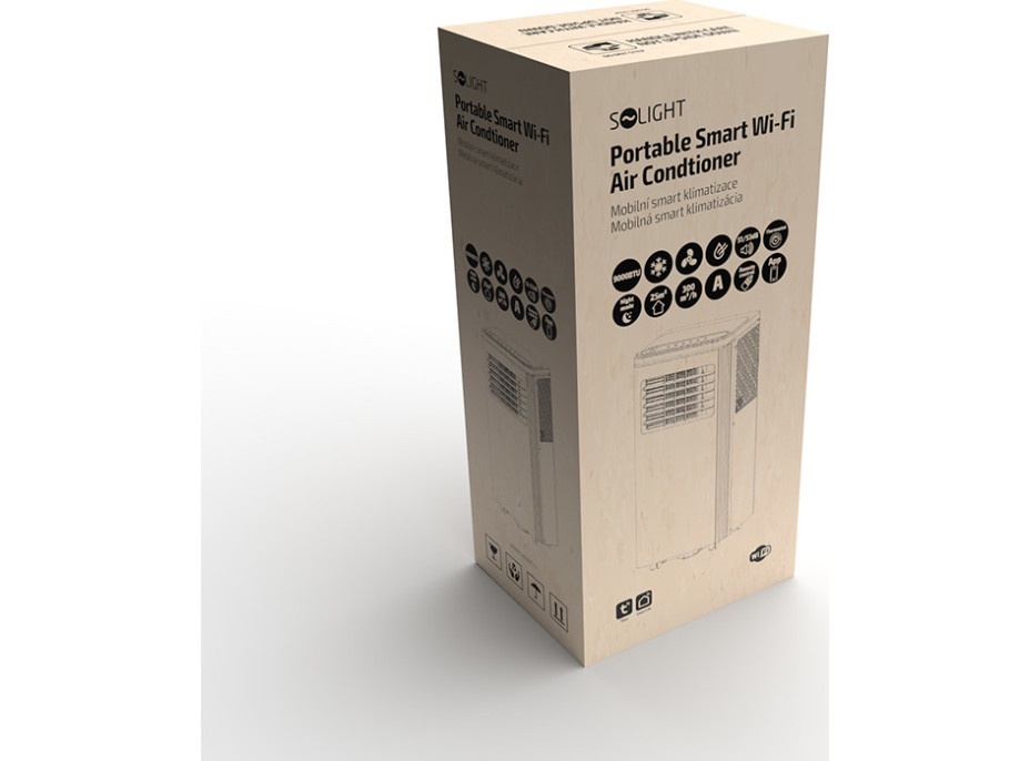 Solight mobilní klimatizace 9000 BTU, smart WiFi, chlazení, odvlhčování, ventilátor