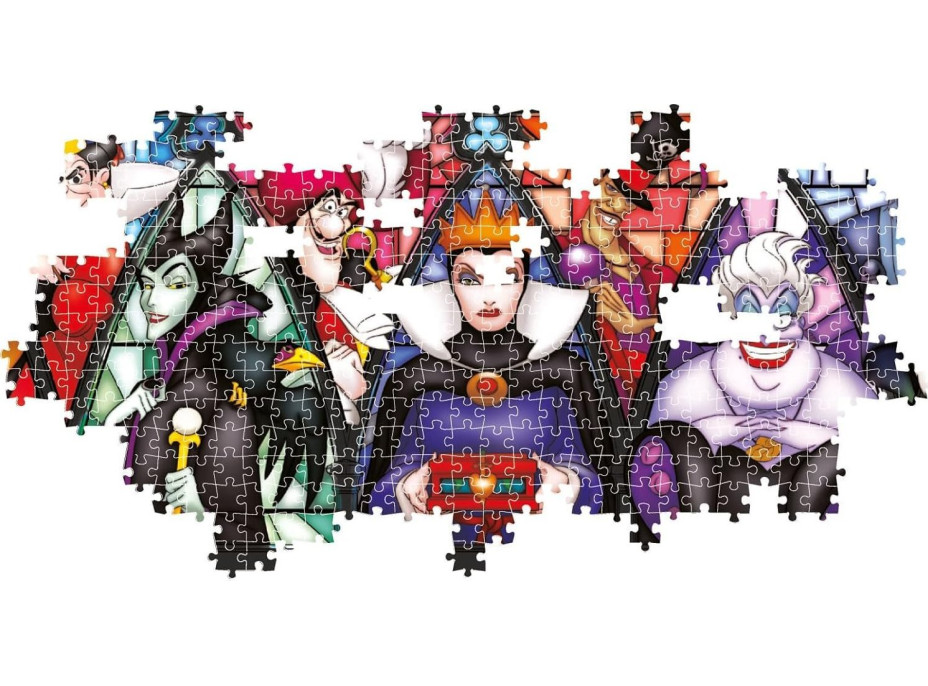 CLEMENTONI Panoramatické puzzle Disney padouchové 1000 dílků