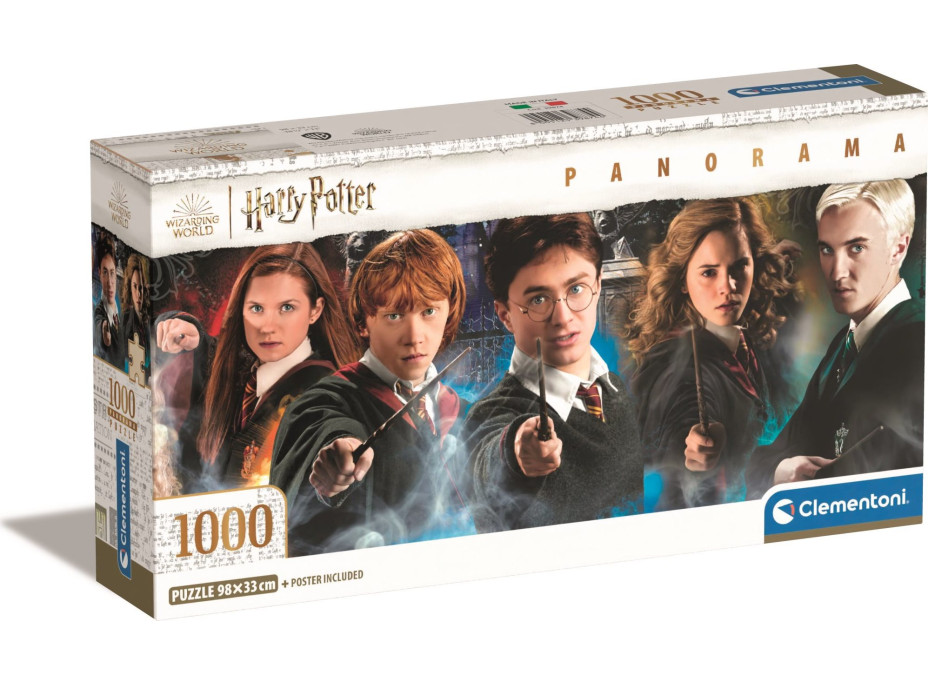 CLEMENTONI Panoramatické puzzle Harry Potter 1000 dílků