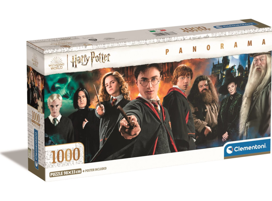 CLEMENTONI Panoramatické puzzle Harry Potter 1000 dílků