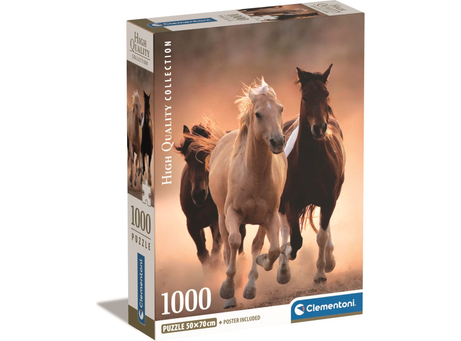 CLEMENTONI Puzzle Běžící koně 1000 dílků