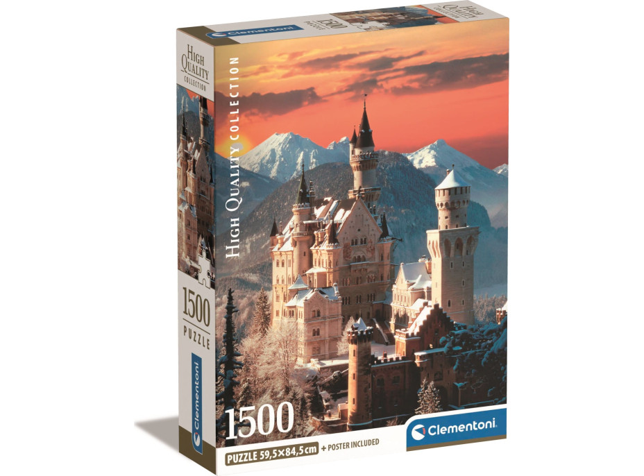 CLEMENTONI Puzzle Neuschwanstein 1500 dílků