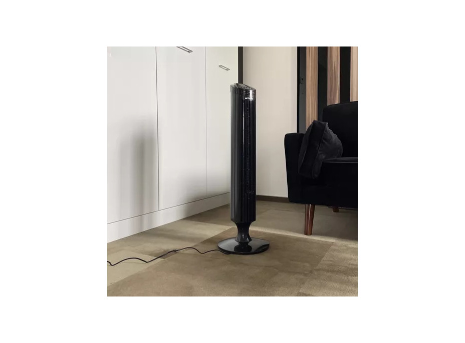 Sloupový ventilátor s dálkovým ovladačem Ruhhy - černý