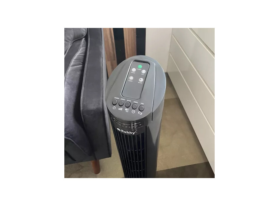 Sloupový ventilátor s dálkovým ovladačem Ruhhy - černý