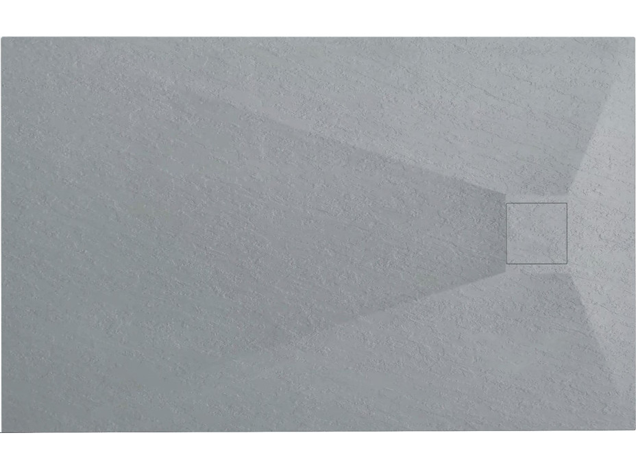 Sprchová SMC vanička REA MAGNUM GREY 80x100 cm - imitace kamene - šedá