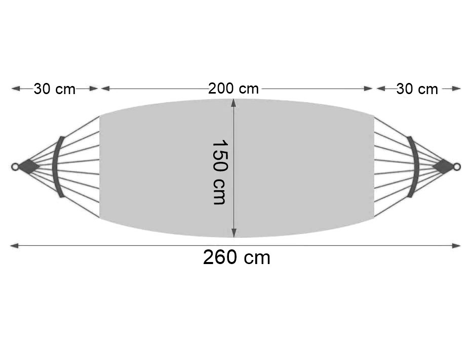 Houpací síť EDEN PANNA COTTA - 150x200 cm
