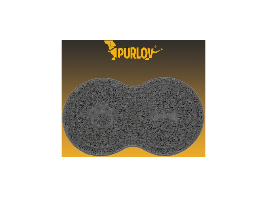 Podložka pod misku pro kočku/psa - šedá