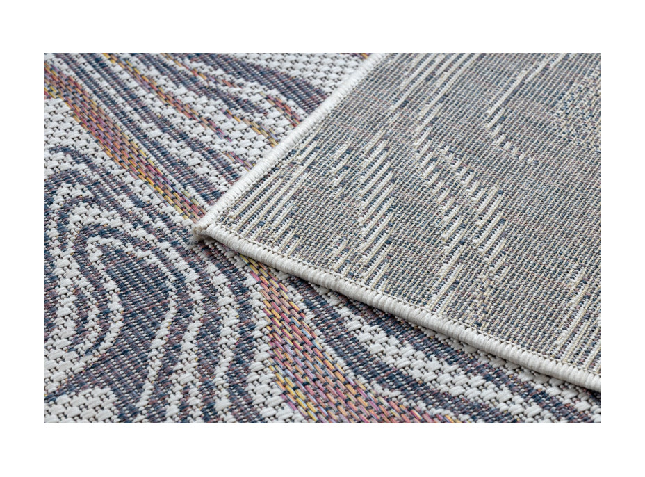 Kusový koberec Sion Sisal Waves 2836 ecru/blue/pink – na ven i na doma