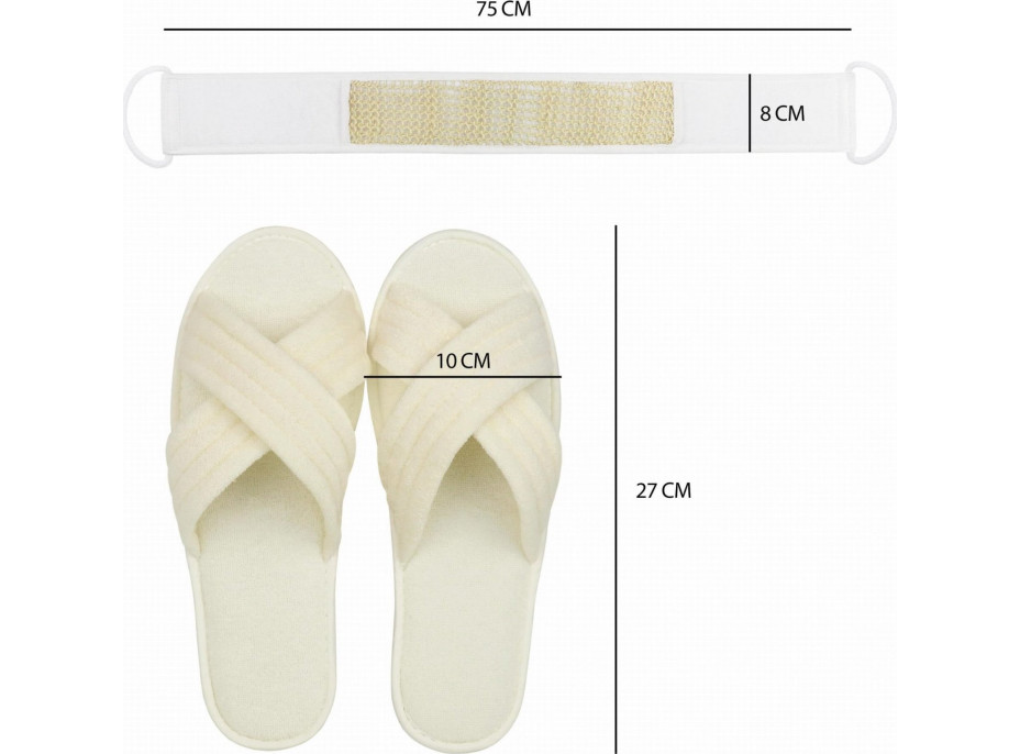Komplet CONFI SPA: masážní pás na záda + přezůvky 40/41 - zelená