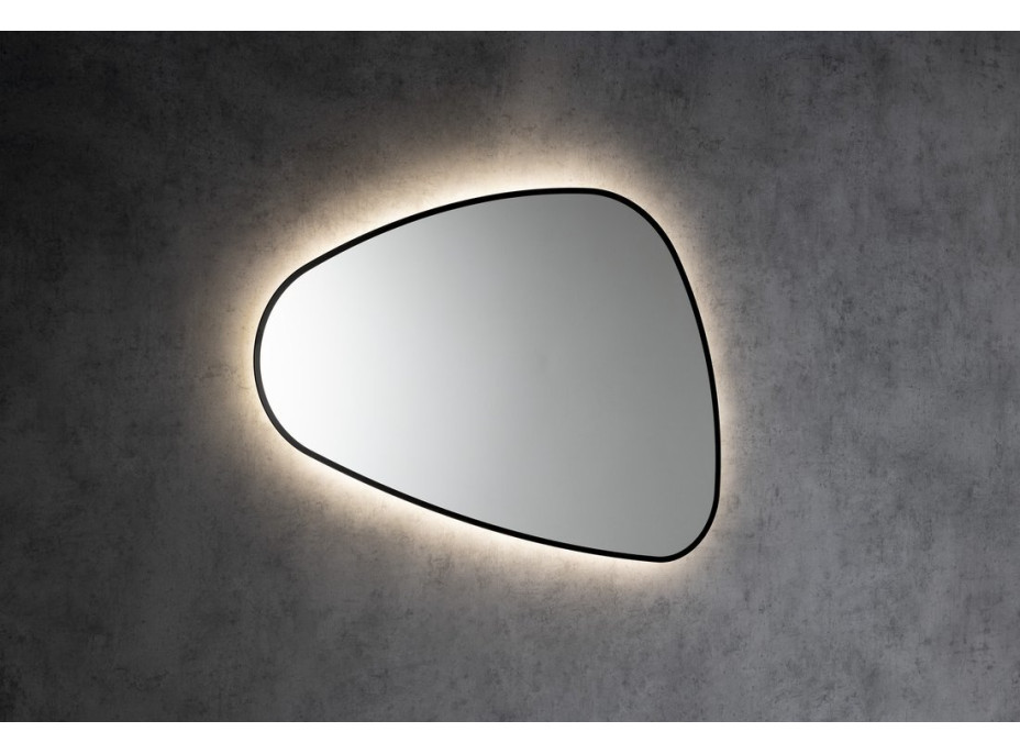 Sapho ELENA zrcadlo s LED podsvícením 20W, 68x96cm, černá mat 30574CI