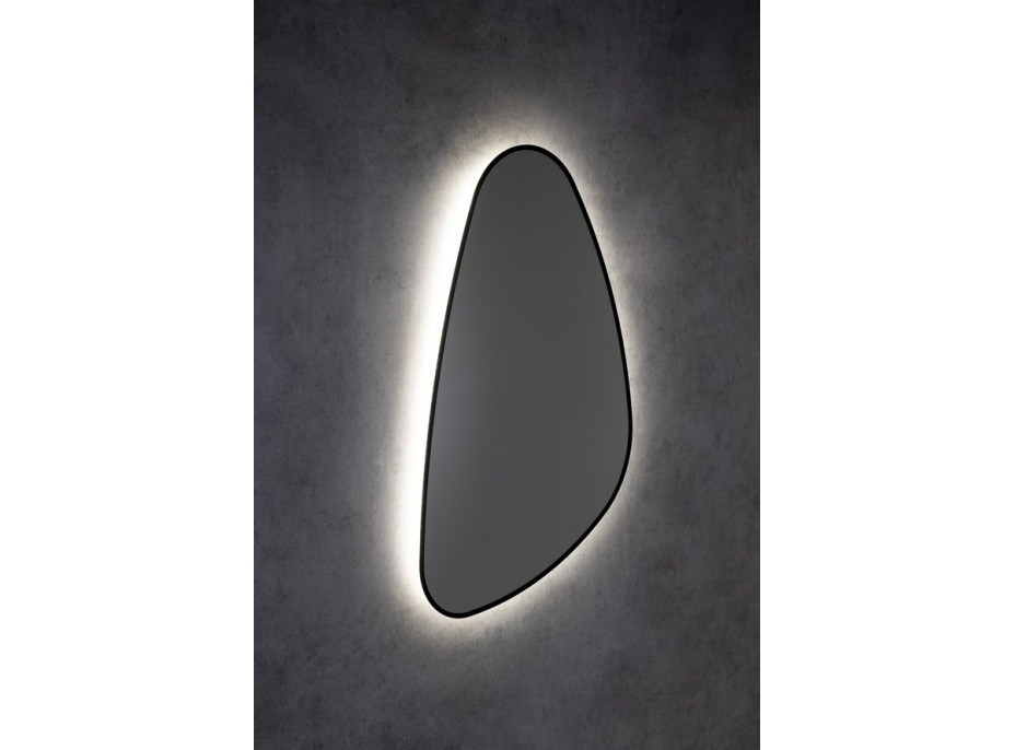 Sapho ELENA zrcadlo s LED podsvícením 20W, 68x96cm, černá mat 30574CI