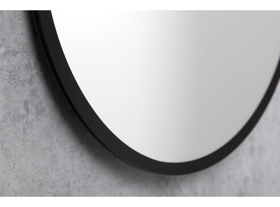 Sapho SHARON LONG oválné zrcadlo s LED podsvícením 35x150cm, černá mat 30595CI