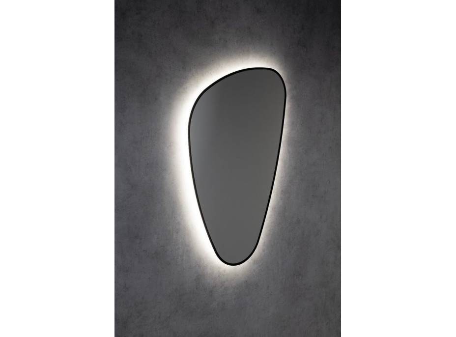 Sapho ELENA zrcadlo s LED podsvícením 20W, 68x96cm, černá mat 30574CI