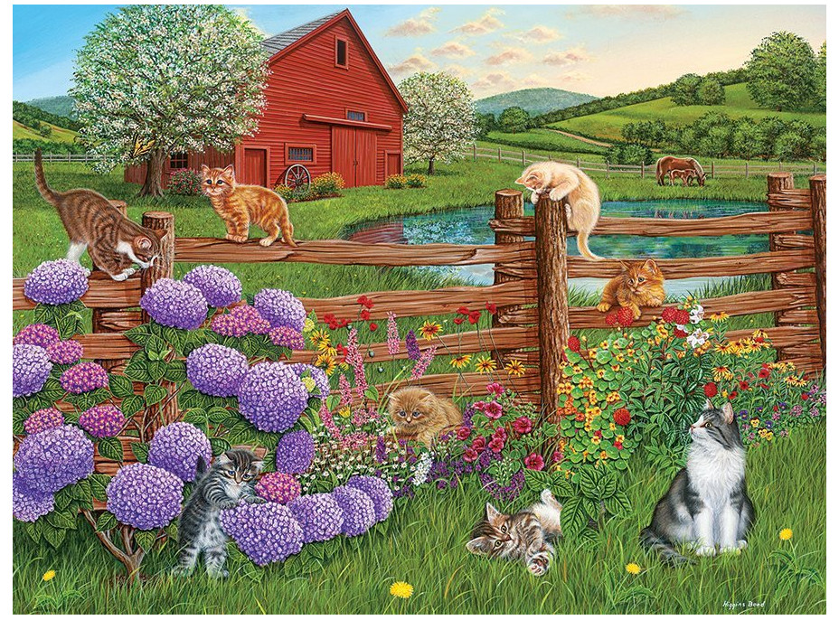 COBBLE HILL Puzzle Kočky na farmě XL 275 dílků