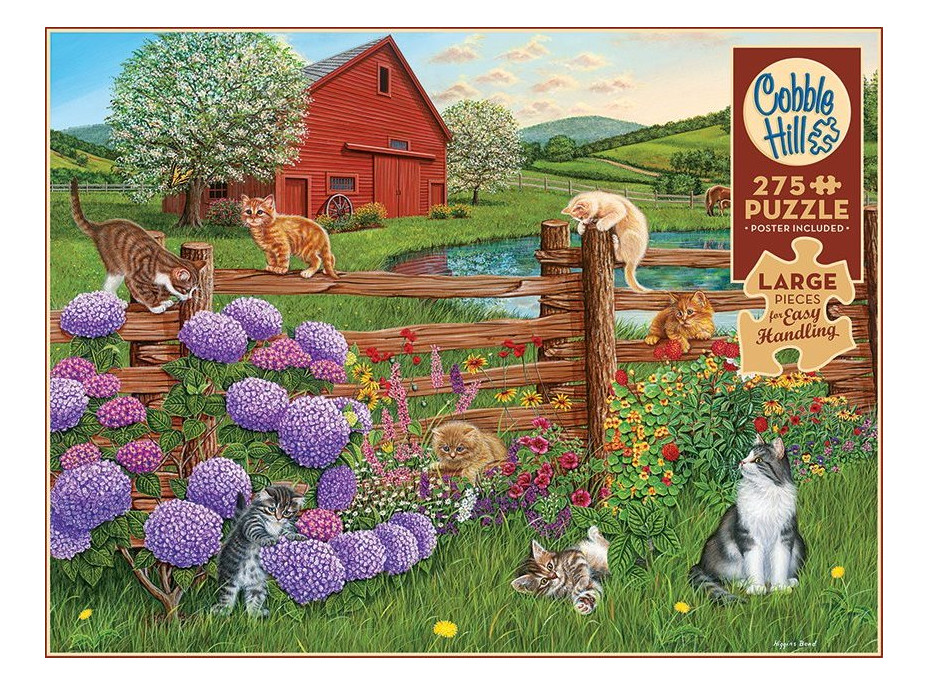 COBBLE HILL Puzzle Kočky na farmě XL 275 dílků