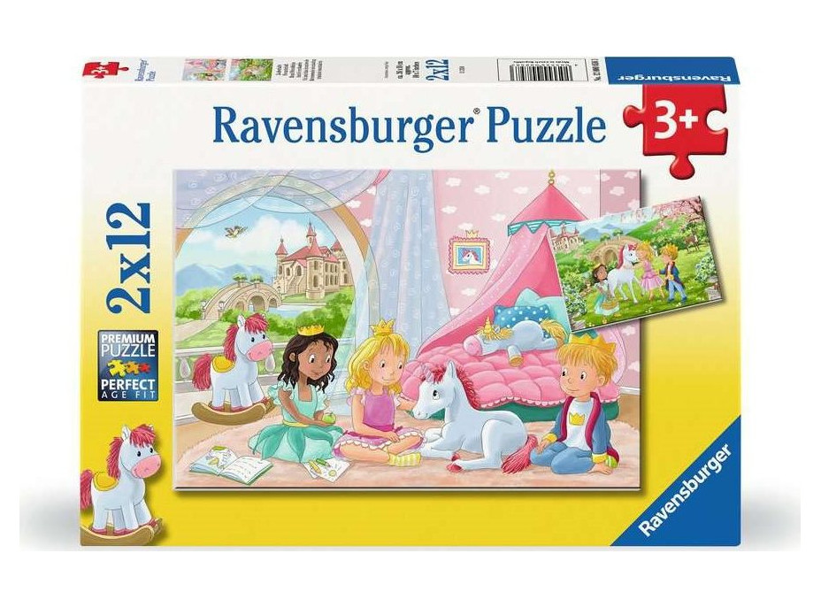 RAVENSBURGER Puzzle Královští kamarádi 2x12 dílků