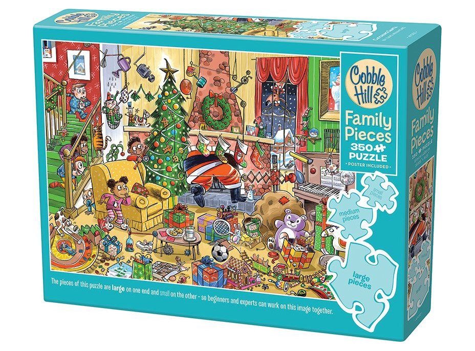 COBBLE HILL Rodinné puzzle Chytání Santy 350 dílků