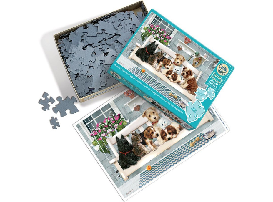 COBBLE HILL Rodinné puzzle Kamarádi na verandě 350 dílků