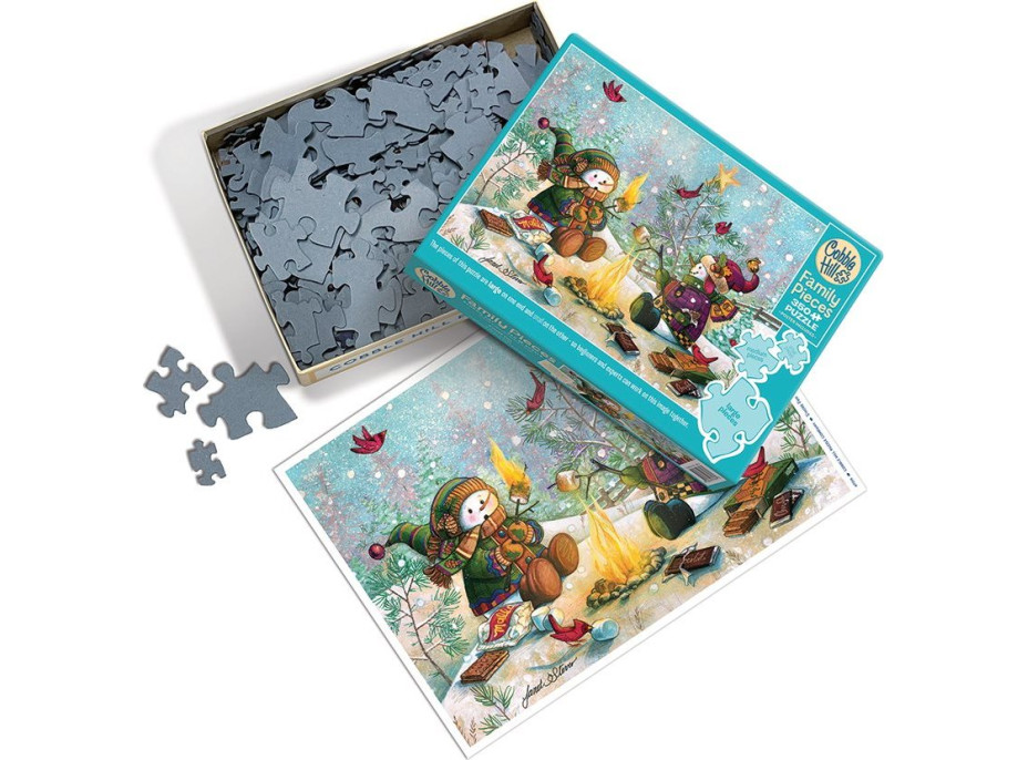 COBBLE HILL Rodinné puzzle Legrace s opékáním žužu 350 dílků