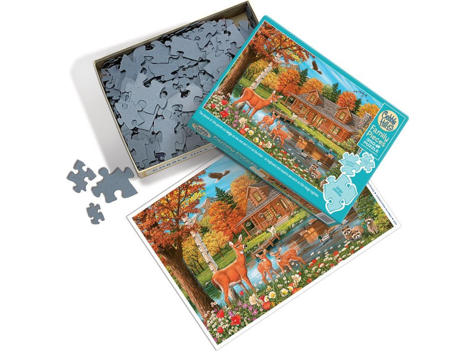 COBBLE HILL Rodinné puzzle Rybník u chalupy 350 dílků