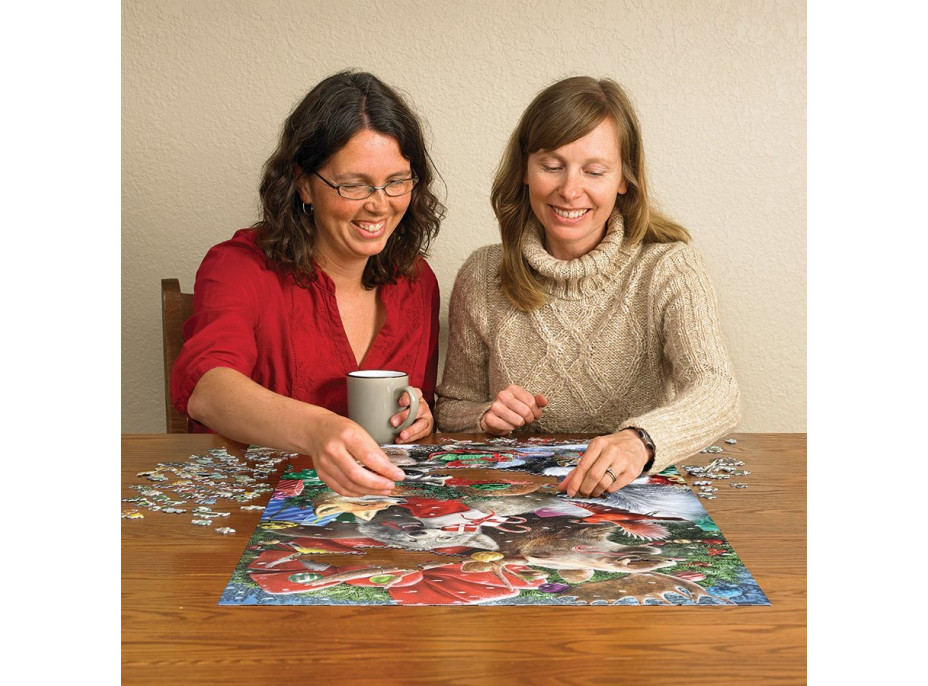 COBBLE HILL Rodinné puzzle Sváteční přátelé 350 dílků