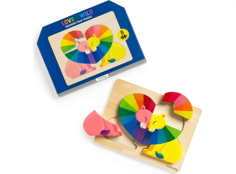 Mudpuppy Dřevěné puzzle Láska v divočině