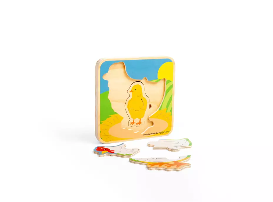 Bigjigs Toys Puzzle Životní cyklus slepice