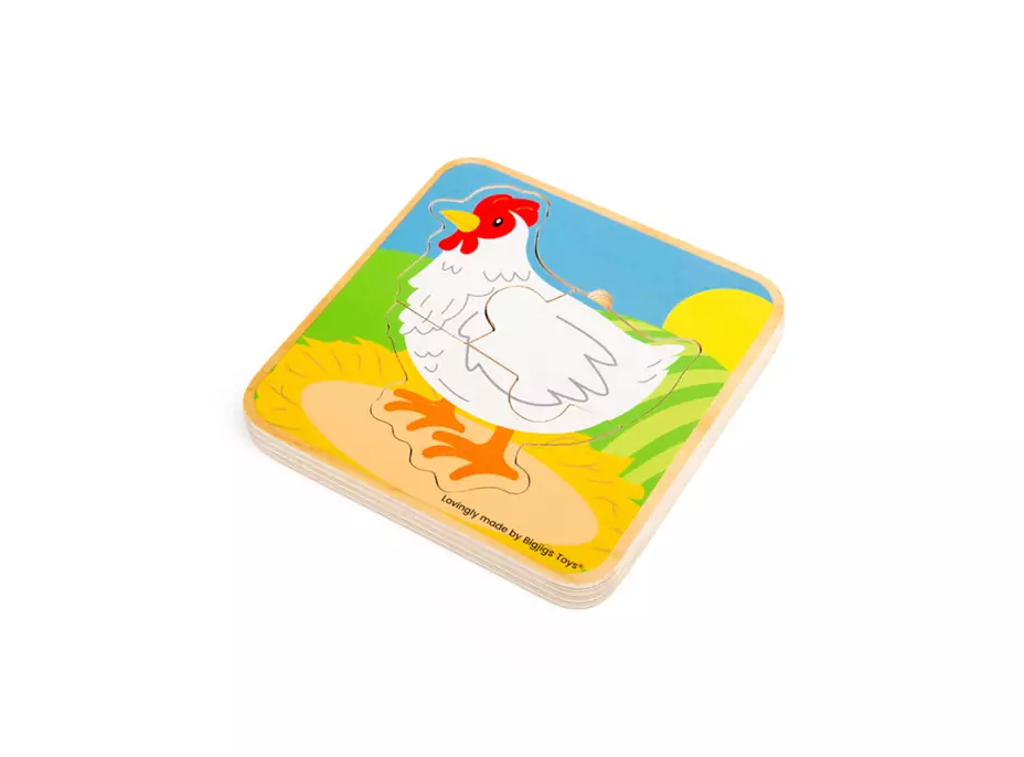 Bigjigs Toys Puzzle Životní cyklus slepice