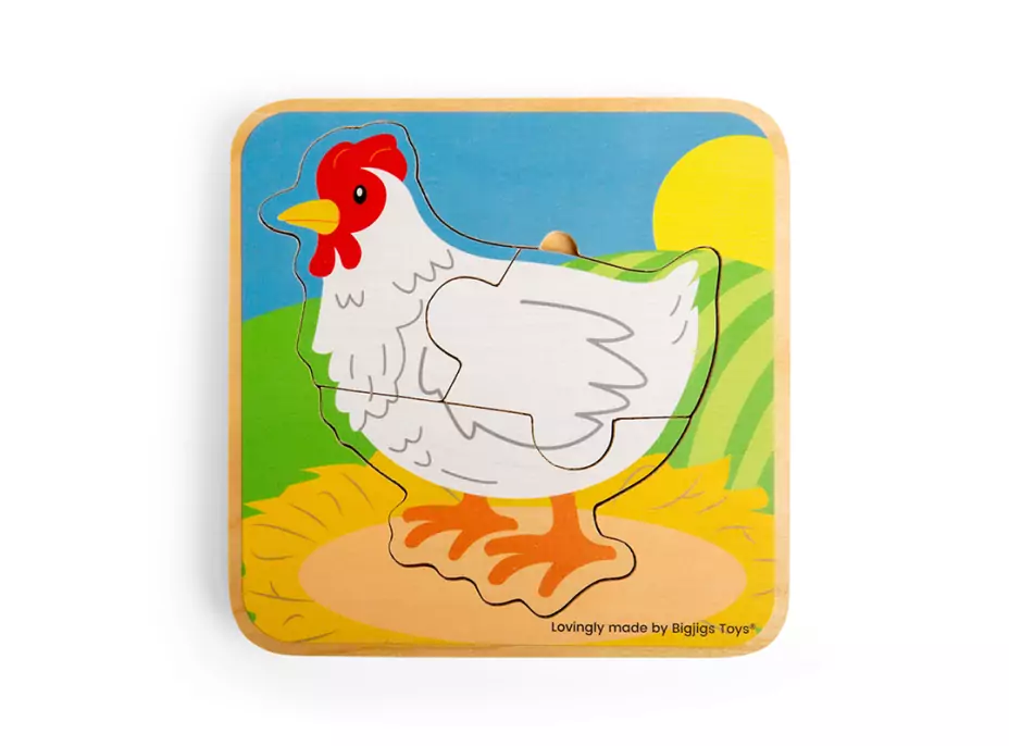 Bigjigs Toys Puzzle Životní cyklus slepice