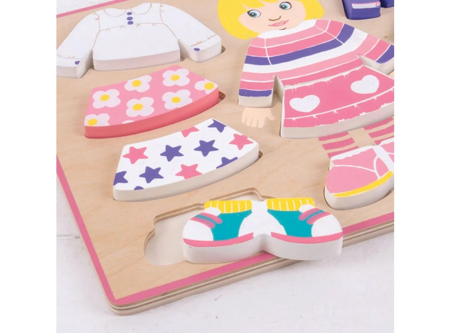 Bigjigs Baby Oblékací puzzle holčička