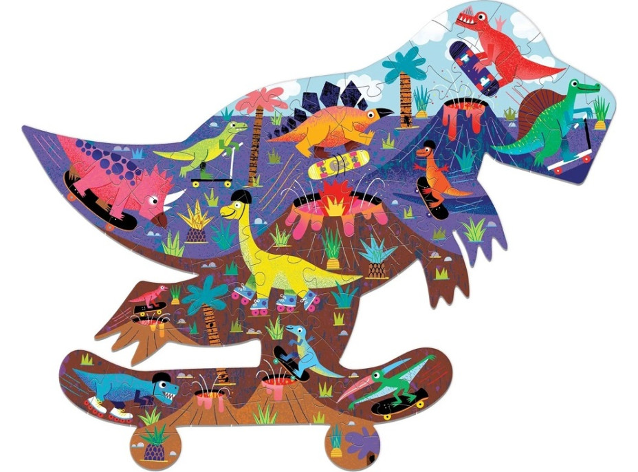 Mudpuppy Puzzle Jurský skatepark 75 dílů