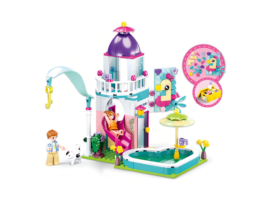 Sluban Girls Dream M38-B0971 Domek se skluzavkou do bazénu