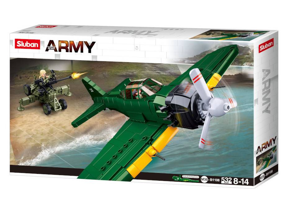 Sluban WWII M38-B1108 Stíhací letoun Mitsubishi A6M Zero
